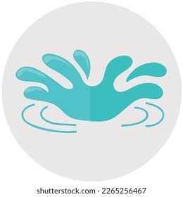 Water splash icon clipart isolated vector illustration
