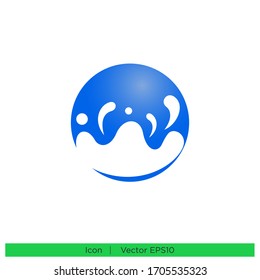 water splash icon design element logo template eps 10