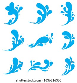 Water Splash Icon Flat And Simple Symbols. Vector Illustration