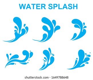 water splash icon Flat and simple symbols. vector Illustration
