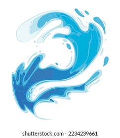 water splash icon isolated flat