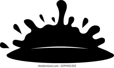 water splash icon isolated on white background