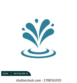 Water Splash Icon Logo Template Vector Eps 10