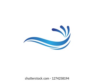 Water splash icon sign logo