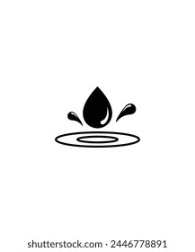 Icono de salpicadura de agua, Vector mejor ícono plano.