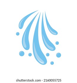 Vector de icono de salpicadura de agua. desaparece el signo de ilustración. símbolo oceánico. logotipo marino. marca de fuente de agua.