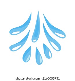Vector de icono de salpicadura de agua. desaparece el signo de ilustración. símbolo oceánico. logotipo marino. marca de fuente de agua.