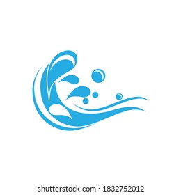 Wassersplash-Symbol, Vektorgrafik-Design-Vorlage