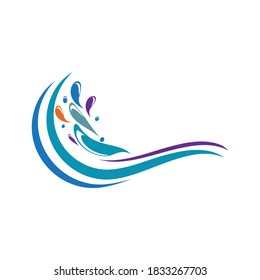 Wassersplash-Symbol, Vektorgrafik-Design-Vorlage