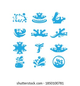 Wassersplash-Symbol, Vektorgrafik-Design-Vorlage

