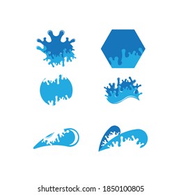 plantilla de diseño de ilustración de vectores de icono de salpicadura de agua
