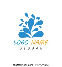 plantilla de diseño de ilustración de vectores de icono de salpicadura de agua
