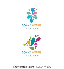 water splash icon vector illustration design template