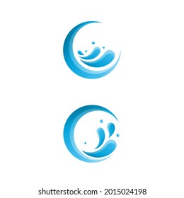 Wassersplash-Symbol, Vektorgrafik-Design-Vorlage