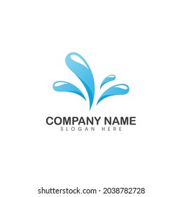 water splash icon vector illustration design template