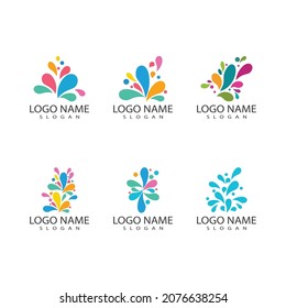 water splash icon vector illustration design template