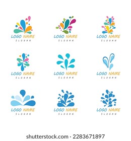 plantilla de diseño de ilustración de vectores de icono de salpicadura de agua