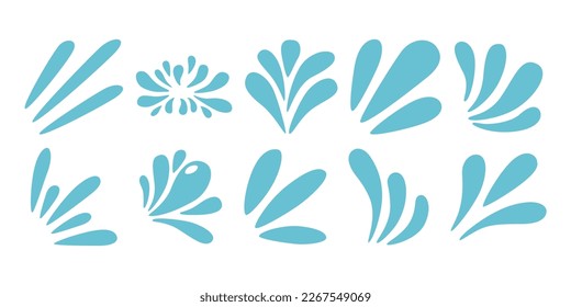 Water Splash Icon Vector Set