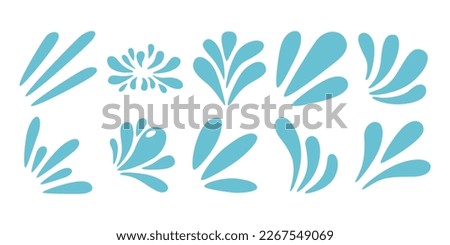 Water Splash Icon Vector Set