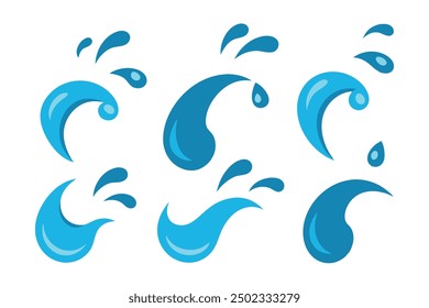 Water splash illustration creative design 