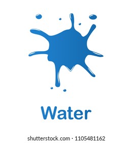 water splash illustration. Element of colored splash for mobile concept and web apps. Detailed water illustration can be used for web and mobile. Premium icon on white background