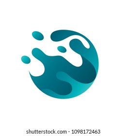 Water Splash Illustration Logo Template