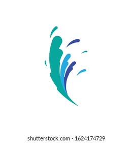 Water splash illustration vector flat design