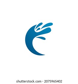 Ilustración de salpicaduras de agua diseño plano vectorial