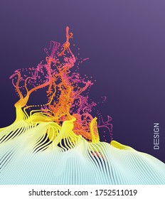 Water splash imitation. Abstract background. 3d vector illustration.