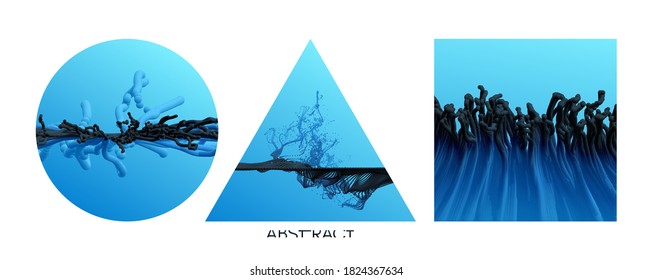Water splash imitation. Abstract background. 3d vector illustration.