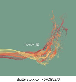 Water Splash Imitation. Array with Dynamic Emitted Particles. Abstract Background. Vector Illustration.
