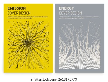 Water splash imitation. Point explode. Array with dynamic emitted particles. Abstract background. 3D illustration for brochure, poster, presentation, flyer or banner.