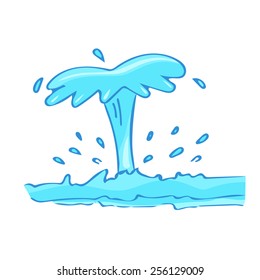 water splash isolated illustration on white background