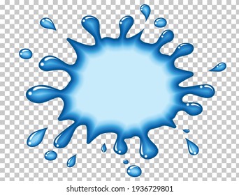 Water splash isolated on grid background.Graphic vector