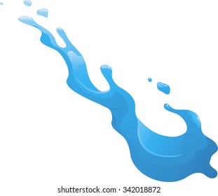 Water splash isolated on white background 