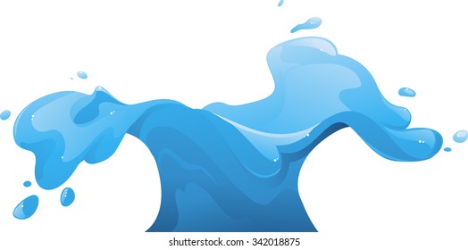 Water splash isolated on white background 