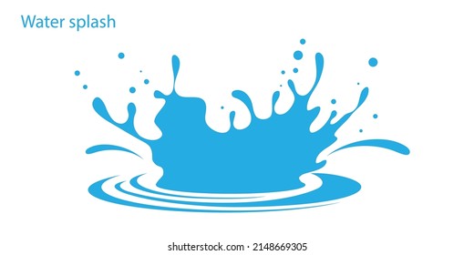 Water. Splash. Isolated vector image.