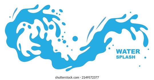 Water. Splash. Isolated vector image.