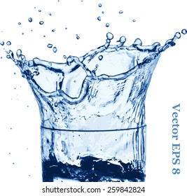 Water splash like crown vector illustration EPS 8.