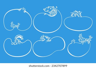 vectores de cuadro acuático líquido de salpicadura de agua