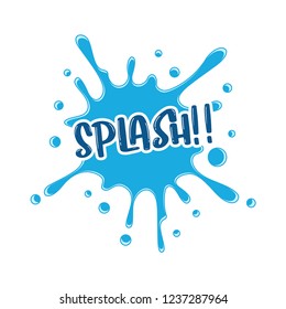 Water Splash Liquid Blue Color Template Abstract splatter