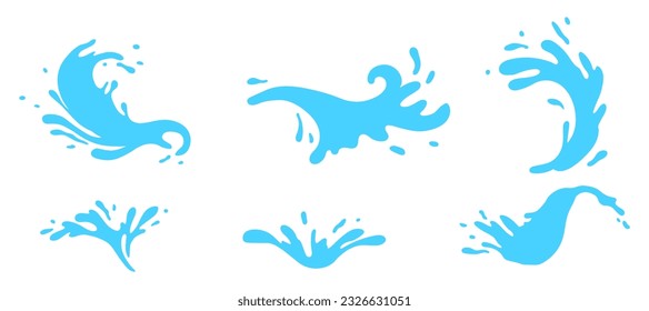 Water splash liquide. Vector Illustration. A water splash, symphony of motion in still world Fresh juice splashed, scene of vibrant taste in action A wave shape, sculpted testament to oceans