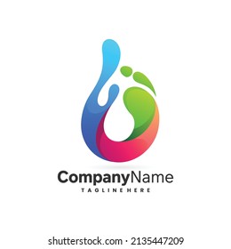 Designvorlage für das Wassersplash-Logo
