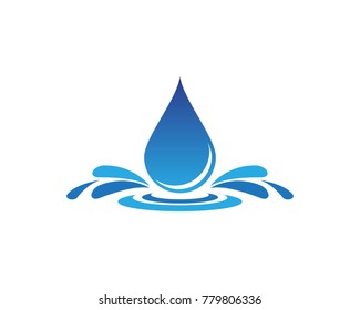 Water splash logo design template