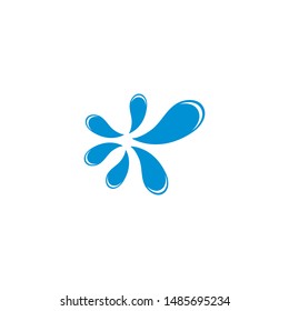 Water splash logo vector icon illustration design 