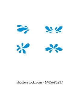 Water splash logo vector icon illustration design 