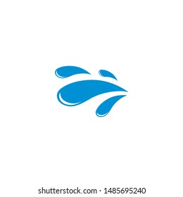 Water splash logo vector icon illustration design 