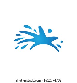 Water Splash logo vector icon illustration design