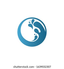 water splash logo, vector icon Illustration