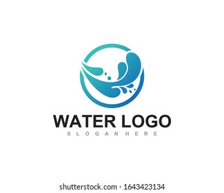 water splash logo, vector icon Illustration